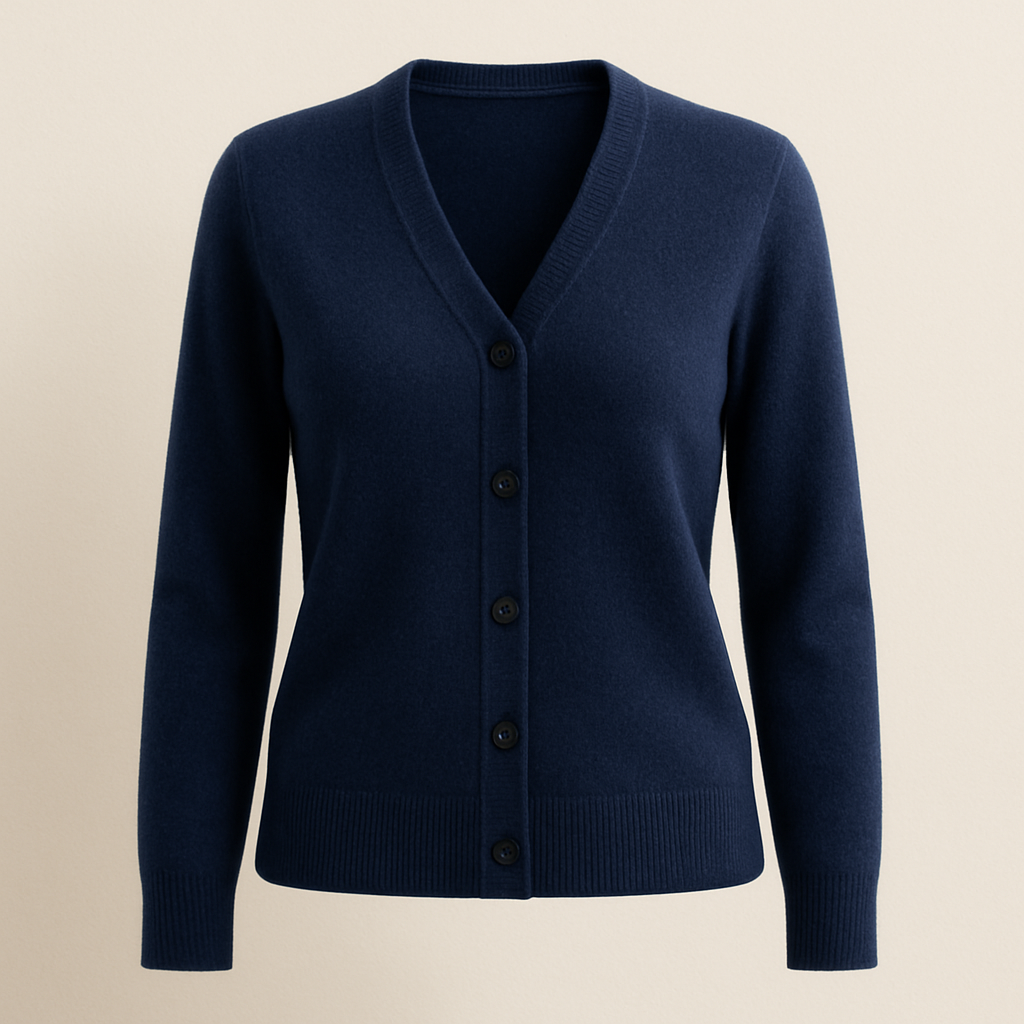 Heritage Cashmere Button Cardigan — 100% Grade-A Cashmere